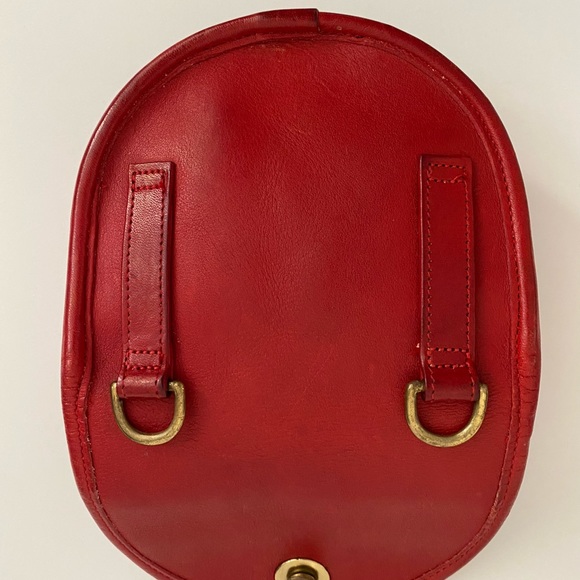Vintage Coach Belt Bag Crossbody Mini Convertible 2 Way Pouch Red Made in USA - Picture 3 of 11